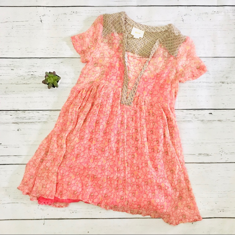 ANTHROPOLOGIE Maeve Morning Glory Swing Dress